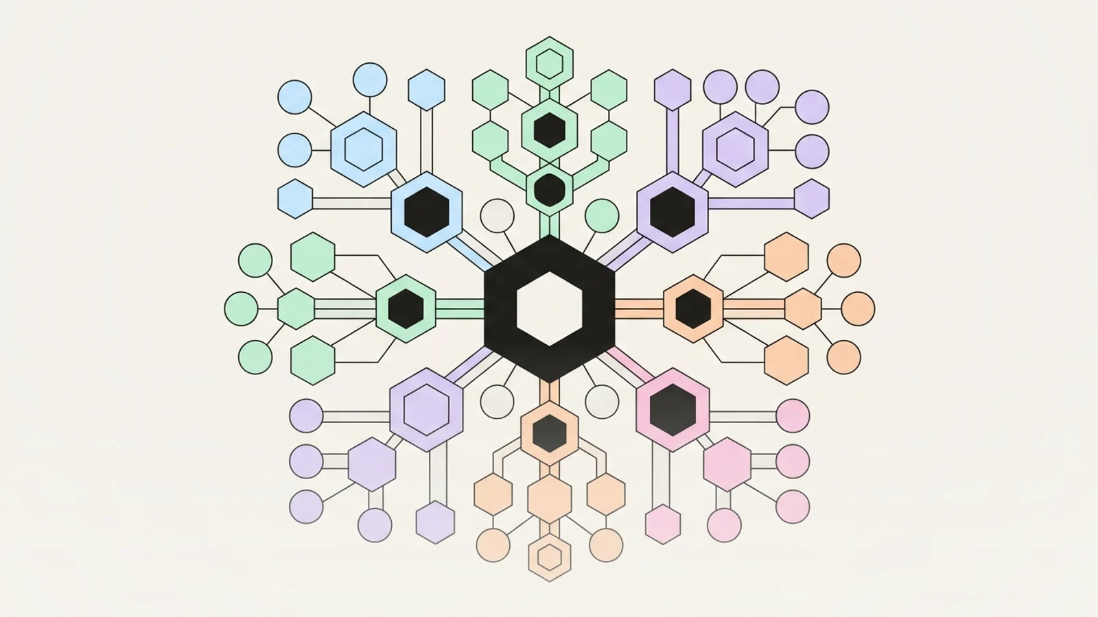 Abstract geometric illustration built from precise, deliberate shapes, illustrating: How to Create a Topical Map